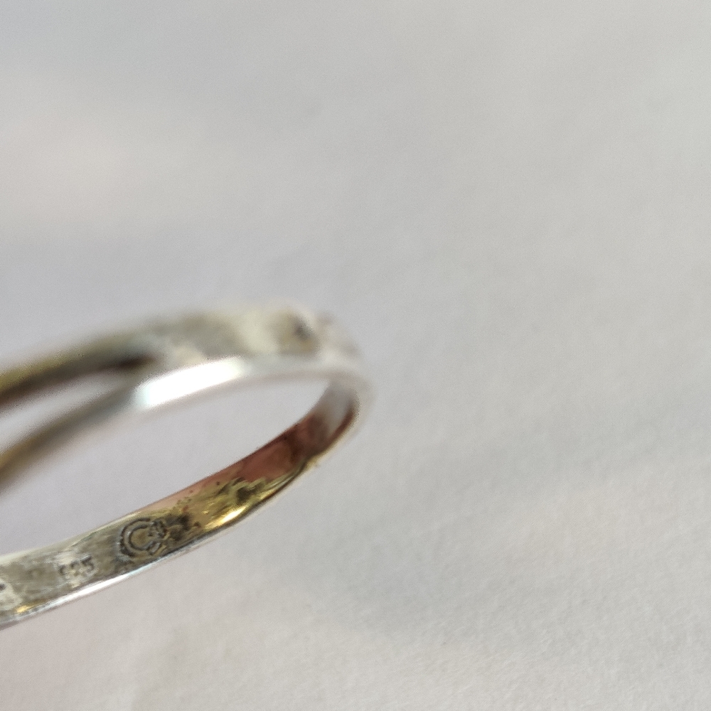 Vintage Diamante Silver Bypass ring 💍 - Picture 6 of 12
